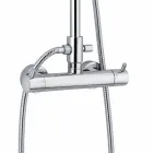 Columna de ducha con termostato de latón Made in Italy - Gallo Viadurini