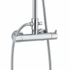 Columna de ducha con termostato de latón Made in Italy - Gallo Viadurini