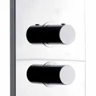 Columna de ducha termostática de pared en acero inoxidable cromado Made in Italy - Pampo Viadurini