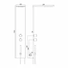 Columna de ducha termostática de pared en acero inoxidable cromado Made in Italy - Pampo Viadurini
