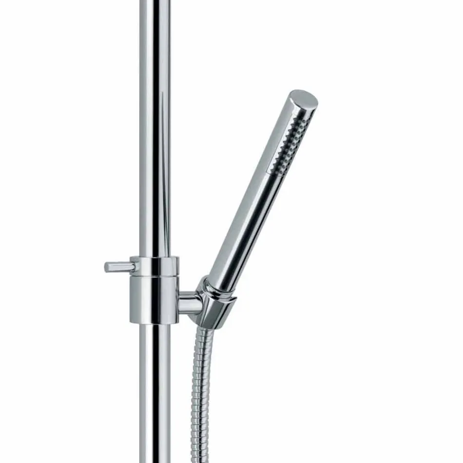 Columna de ducha de lujo en latón con acabado cromado Made in Italy - Gallo Viadurini