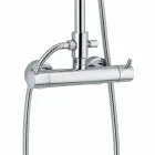 Columna de ducha de lujo en latón con acabado cromado Made in Italy - Gallo Viadurini