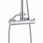 Columna de ducha de lujo en latón con acabado cromado Made in Italy - Gallo Viadurini