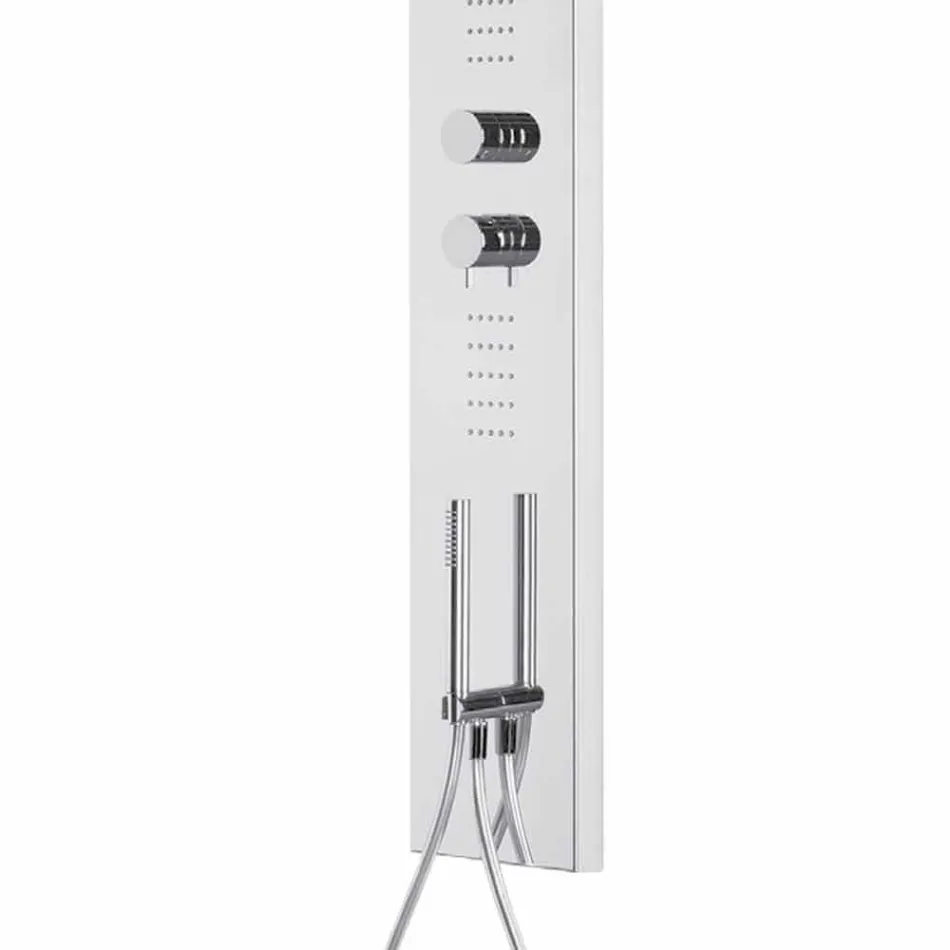 Columna de ducha de acero con cabezal de ducha tipo lluvia Made in Italy - Sailor Viadurini