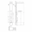 Columna de ducha de acero con cabezal de ducha tipo lluvia Made in Italy - Sailor Viadurini