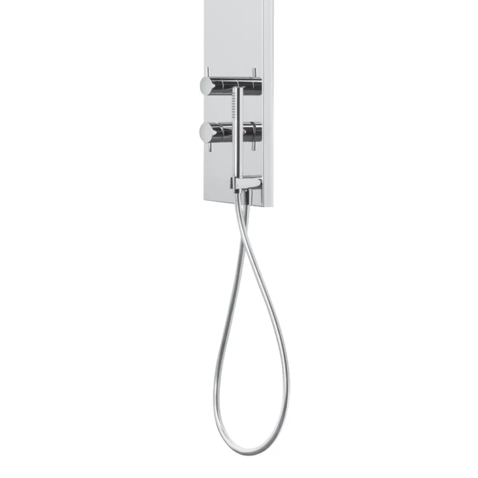 Columna de ducha de acero con rociador de lluvia fabricada en Italia - Sailor Viadurini