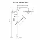 Columna de ducha de latón con ducha de abs y cabezal de ducha Made in Italy - Campana Viadurini
