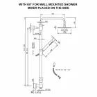 Columna de ducha de latón con ducha de abs y cabezal de ducha Made in Italy - Campana Viadurini