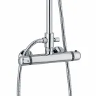 Columna de ducha de latón con mezclador termostático Made in Italy - Gallo Viadurini