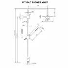 Columna de ducha de latón con cabezal de ducha cuadrado de acero Made in Italy - Lipari Viadurini