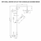 Columna de ducha de latón con cabezal de ducha cuadrado de acero Made in Italy - Lipari Viadurini