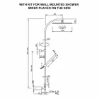 Columna de ducha de latón con cabezal de ducha redondo de acero Made in Italy - Kennedy Viadurini
