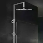 Columna de ducha de latón con cabezal de ducha redondo ultrafino Made in Italy - Merio Viadurini