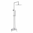 Columna de ducha de latón con cabezal de ducha redondo ultrafino Made in Italy - Merio Viadurini