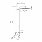 Columna de ducha en latón cromado con rociador de acero Made in Italy - Marlo Viadurini