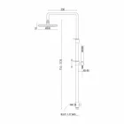 Columna de ducha telescópica y ajustable de latón cromado Made in Italy - Naspo Viadurini