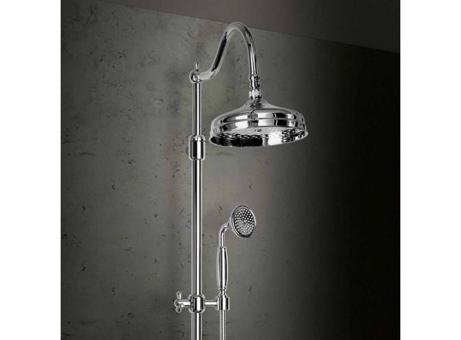 Columna de ducha de latón sin mezclador Diseño clásico Made in Italy - Yunda Viadurini