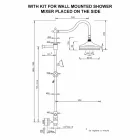 Columna de ducha de latón sin mezclador Diseño clásico Made in Italy - Yunda Viadurini