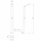 Columna de ducha solar para exteriores en acero inoxidable Made in Italy - Werner Viadurini