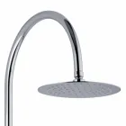 Columna de ducha telescópica de latón con cabezal de ducha redondo Made in Italy - Lenio Viadurini