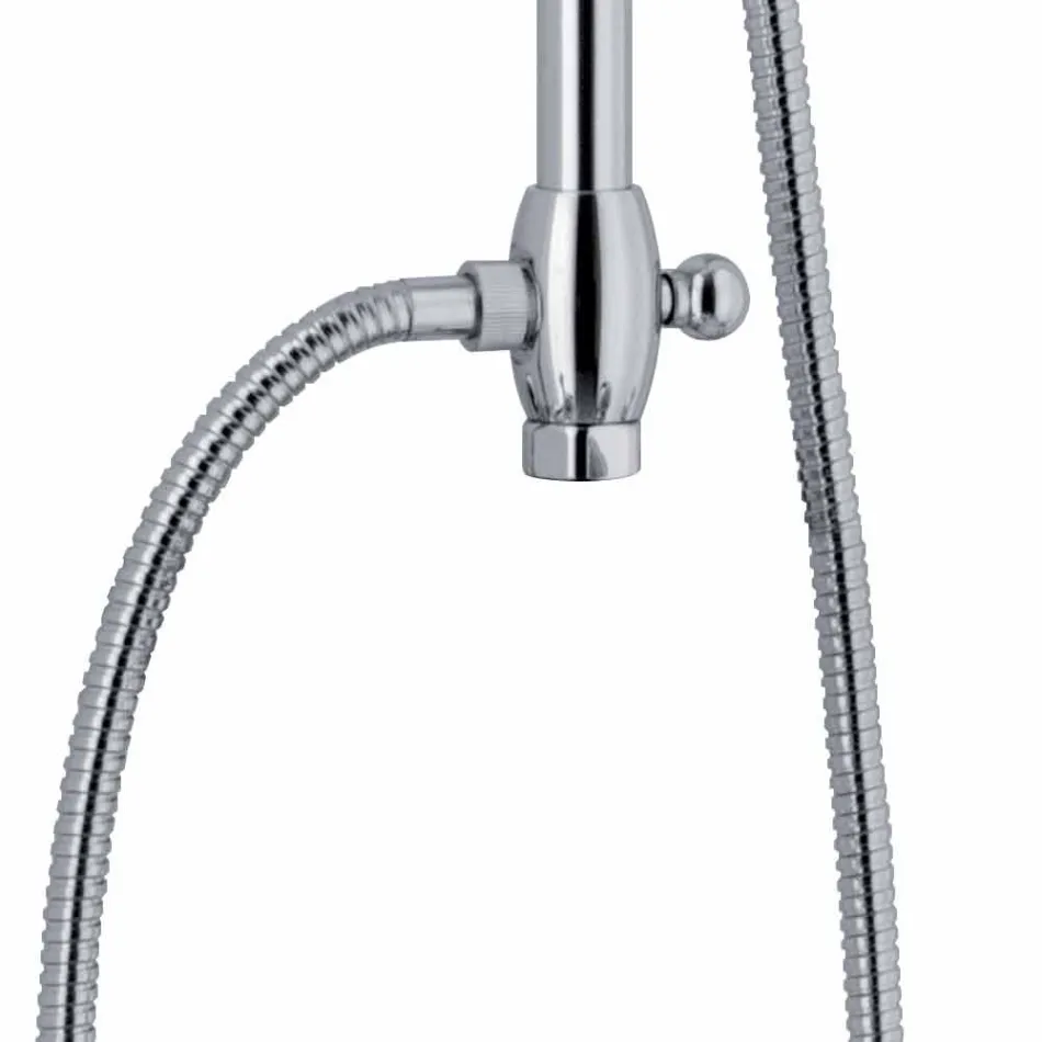 Columna de ducha telescópica en latón de diseño clásico Made in Italy - Nesto Viadurini