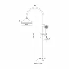 Columna de ducha telescópica en latón de diseño clásico Made in Italy - Nesto Viadurini