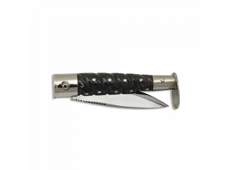 Cuchillo Calabrese Torciglione con hoja de acero de 7,5 cm Made in Italy - Bria Viadurini