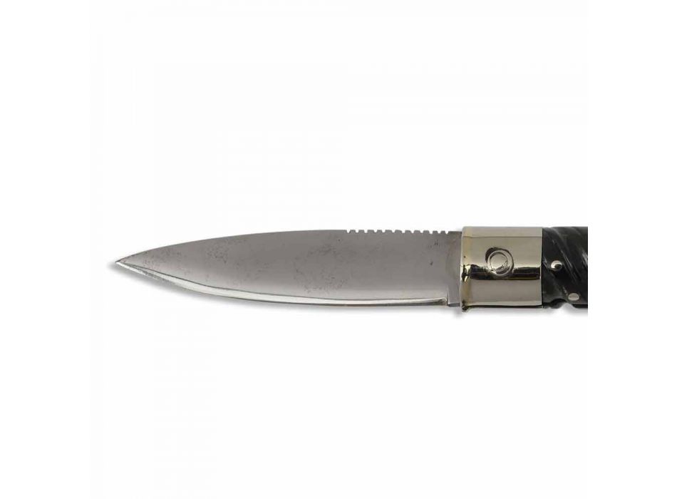 Cuchillo Calabrese Torciglione con hoja de acero de 7,5 cm Made in Italy - Bria Viadurini