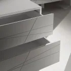 Cómoda de 3 cajones en aglomerado de madera pintada - Gemelli Viadurini