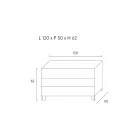 Cómoda de 3 cajones en aglomerado de madera pintada - Gemelli Viadurini