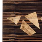 Cómoda de ébano de diseño 4Cassetti Grilli Zarafa hecha en Italia Viadurini