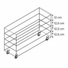 Aparador de vidrio extraligero y seis cajones de madera blanca Made in Italy - Ganzo Viadurini