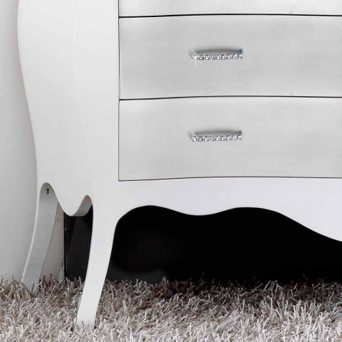 Tocador de estilo clásico de madera maciza con 6 cajones Bore