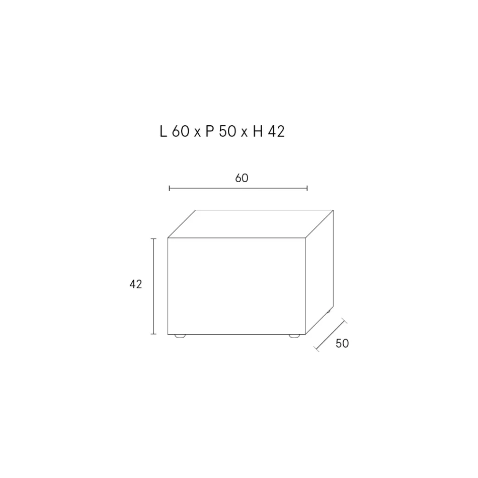 Mesita de noche con 1 cajón en aglomerado de madera pintada - Leone Viadurini