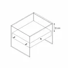 Mesita de noche de diseño moderno en vidrio extra claro Made in Italy - Secret Viadurini