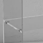 Mesita de noche de cristal acrílico transparente con estante de diseño - Minervo Viadurini