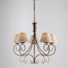 Draco, un luminoso accesorio de cristal y metal fabricado en Italia con un gusto elegante. Viadurini