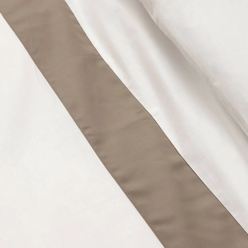 Juego de funda nórdica tamaño king en 100 % algodón y 10 % satén de algodón - Detalle Viadurini