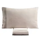 Juego de cama doble en 90% algodón y 10% lino fabricado en Italia - Nestlé Viadurini