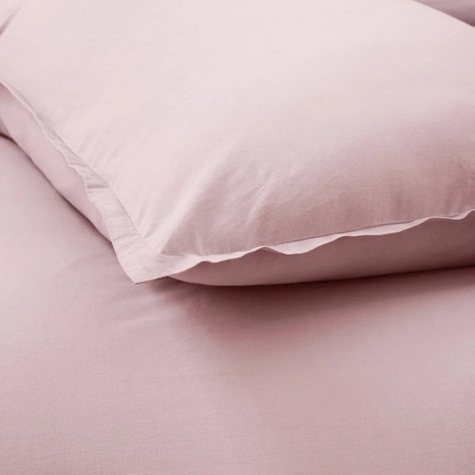 Cama doble completa en puro algodón teñido y sombreado - Delicacy Viadurini