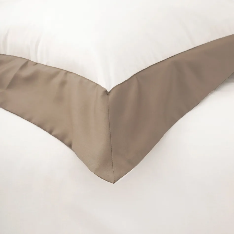 Juego de cama tamaño queen en 100 % algodón y 10 % satén de algodón - Detalle Viadurini