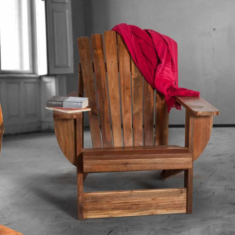 Mueble de baño Composición 2 en madera maciza de teca - Solferino Viadurini