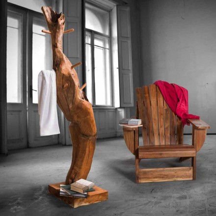 Mueble de baño Composición 2 en madera maciza de teca - Solferino Viadurini