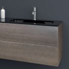 Composición 2 Mueble de baño suspendido en MDF Lacado Platino 120 cm - Renga Viadurini