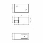 Composición 2 Mueble de Baño Suspendido en Mdf Lacado Platino, Lujo - Renga Viadurini