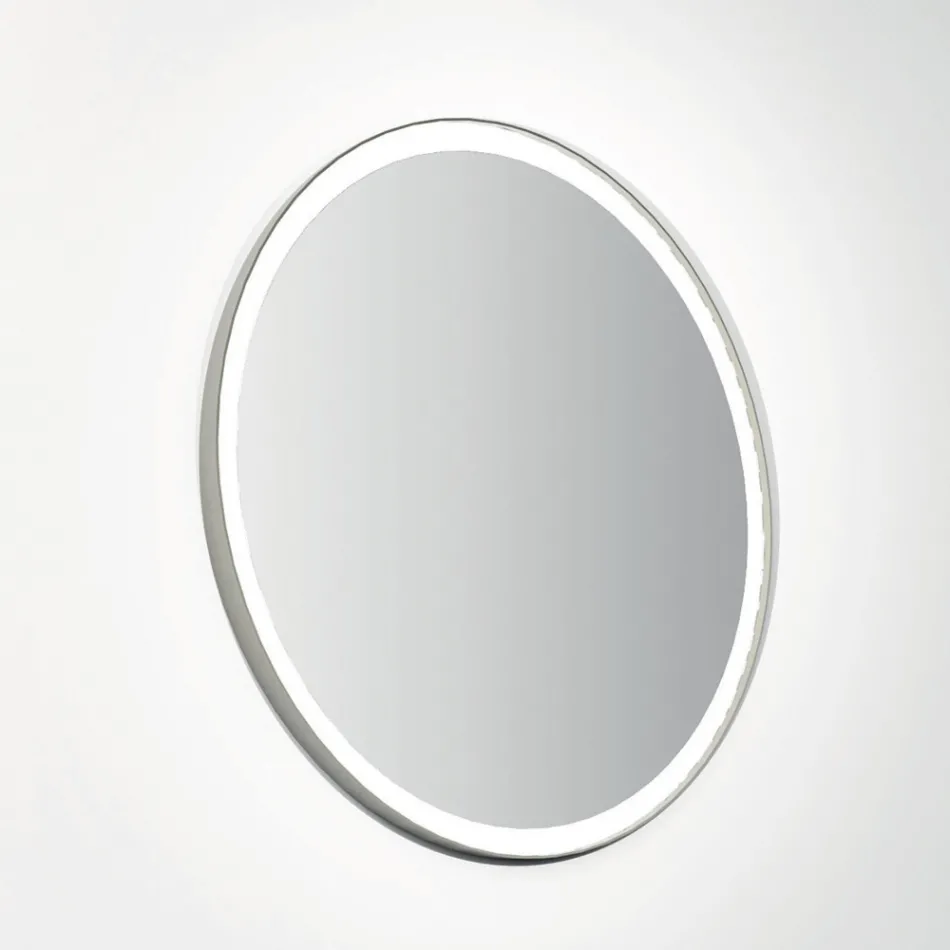 Mueble de Baño Composición 3 en Metal y Roble Lujo Ecolegno - Cizco Viadurini