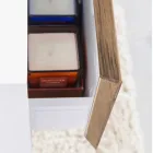 Mueble de Baño Composición 3 en Madera de Teca y Hi Macs® - Talco Viadurini