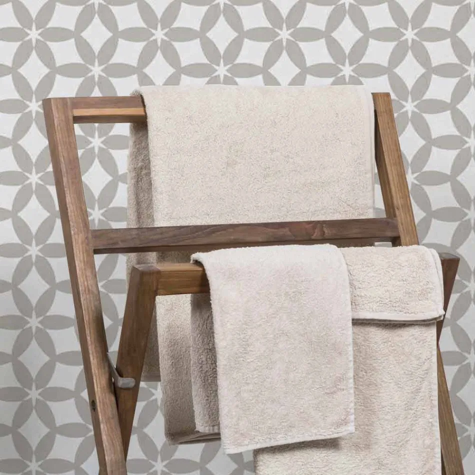 Mueble de Baño Composición 3 en Madera de Teca y Hi Macs® - Talco Viadurini