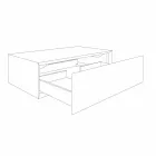 Mueble de Baño Composición 3 en Madera de Teca y Hi Macs® - Talco Viadurini