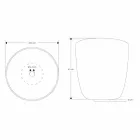 Mueble de baño suspendido Composición 3 con lavabo de resina blanca - Dazzle Viadurini